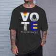 Vote Dissent Collar Statue Of Liberty Pride Flag Equality T-Shirt Gifts for Him