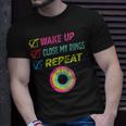 Wake Up Close My Rings Repeat Distressed Gym Workout T-Shirt Gifts for Him