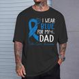 I Wear Blue For My Dad Warrior Colon Cancer Awareness T-Shirt Gifts for Him