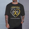 I Wear Gold In Memory Of My Son Childhood Cancer Awareness T-Shirt Gifts for Him