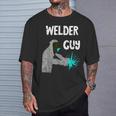 Welder Guy Mig Welding Helmet Weld Slworker Metal Workers T-Shirt Gifts for Him