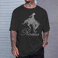 Western Cowgirl Bling Rhinestone Country Cowboy Riding Horse T-Shirt Gifts for Him