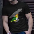 White Bellied Caique T-Rex Birb Memes Dinosaur Parrot T-Shirt Gifts for Him