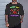 Who's Your Crawdaddy With Beads For Mardi Gras Carnival T-Shirt Gifts for Him
