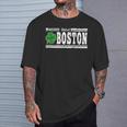Wicked Smaht Boston Massachusetts Accent Smart Ma Distressed T-Shirt Gifts for Him