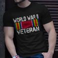 World War Ii Veteran Us Military Service Vet Victory Ribbon T-Shirt Gifts for Him