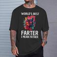 Worlds Best Farter I Mean Father Best Cat Dad Father's Day T-Shirt Gifts for Him