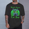 World's Dopest Cat Dad Cat Dad Weed Stoner Marijuana T-Shirt Gifts for Him