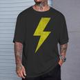 Yellow Thunderbolt Bolt Lightning Team T-Shirt Gifts for Him