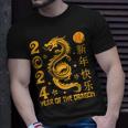 Zodiac Year Of The Dragon Lunar Happy Chinese New Year 2024 T-Shirt Gifts for Him
