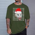 Animals In Santa Hats Road Kill Opossum Christmas T-Shirt Gifts for Him