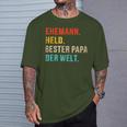 Bester Papa Der Welt Husband Hero Father's Day Christmas T-Shirt Geschenke für Ihn