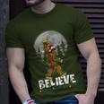 Bigfoot Rock Roll Sasquatch Christmas Believe T-Shirt Gifts for Him