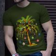 Christmas Palm Tree Light Hawaiian Tropical Xmas T-Shirt Gifts for Him