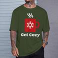 Get Cozy Hot Cocoa Chocolate Coffee Christmas Xmas T-Shirt Gifts for Him