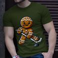 Cute Gingerbread Man Hockey Player Hockey Christmas Kid Boys T-Shirt Gifts for Him