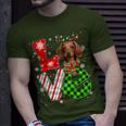 Dachshund Christmas Tree Lights Santa Dog Xmas T-Shirt Gifts for Him