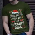Dear Santa They Are The Naughty Ones Christmas Pajamas T-Shirt Gifts for Him