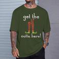 Get The Elf Outta Here Christmas Wear T-Shirt Gifts for Him