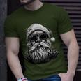 Cool Santa Face Hipster With Beard & Glasses Christmas T-Shirt Gifts for Him