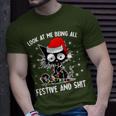 Look At Me Being All Festive And Shits Cat Christmas T-Shirt Gifts for Him