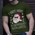 I Got Hos In Different Area Codes Christmas Santa Snow T-Shirt Gifts for Him