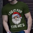I Do It For The Ho's Inappropriate Christmas Santa T-Shirt Gifts for Him