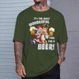 It's The Most Wonderful Time For A Beer Santa Xmas T-Shirt Gifts for Him
