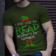 I Just Like To Read Reading's My Favorite Merry Christmas T-Shirt Gifts for Him