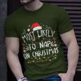 Most Likely To Nap On Christmas Award-Winning Relaxation T-Shirt Gifts for Him