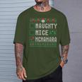Mcnamara Family Name Naughty Nice Mcnamara Christmas List T-Shirt Gifts for Him