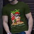 Mele Kalikimaka Hawaii Christmas Surfing Santa Xmas Summer T-Shirt Gifts for Him