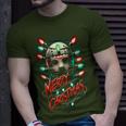 Merry Christmas Festive Slasher Candy Cane Menace T-Shirt Gifts for Him