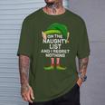 On The Naughty List And I Regret Nothing Elf Christmas T-Shirt Gifts for Him