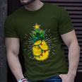 Pineapple X-Mas Tree Light Up Star Cute Christmas T-Shirt Gifts for Him