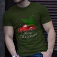 Rustic Retro Farm Car Truck Wagon Christmas Fir Tree Snow T-Shirt Gifts for Him
