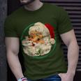 Santa Claus Face Old Fashioned Xmas Vintage Santa Christmas T-Shirt Gifts for Him
