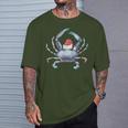 Santa Crab Clause Coastal Beach Christmas July Claws T-Shirt Gifts for Him
