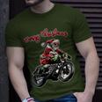 Santa Riding A Motorbike Christmas Motorcycle Christmas T-Shirt Gifts for Him