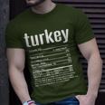 Thanksgiving Christmas Turkey Nutritional Facts T-Shirt Gifts for Him