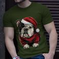 Xmas Bulldog Santa On Christmas Bulldog T-Shirt Gifts for Him
