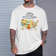 All 63 Us National Parks Map US National Park Hiking Map T-Shirt Gifts for Him