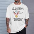 Alles Gute Papaon Deinem Besten Schwimmeratertag T-Shirt Geschenke für Ihn