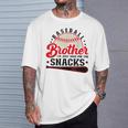 Baseball Brother I'm Just Here For The Snacks T-Shirt Gifts for Him