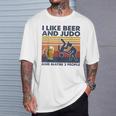 I Like Beer And Judo And Maybe 3 People Retro Vintage T-Shirt Gifts for Him