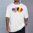 Belgium Usa FlagHeart Belgian Americans Love Cute T-Shirt Gifts for Him