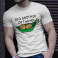 Big Brother Of Twins Two Peas In A Pod T-Shirt Gifts for Him