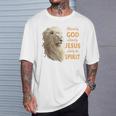 Blessed By God Loved By Jesus Christian Lion T-Shirt Gifts for Him