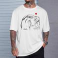 Caballos Chica Amor Jinete Amante De Los Caballos Camiseta unisex Regalos para él