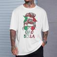 Ciao Bella Italian Flag With Sunglasses T-Shirt Geschenke für Ihn